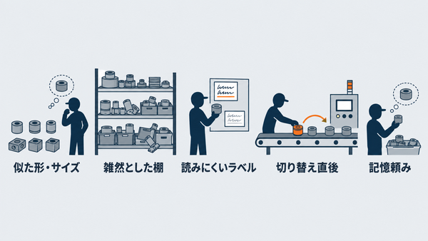 品番取り違えが起こりやすい現場の状況