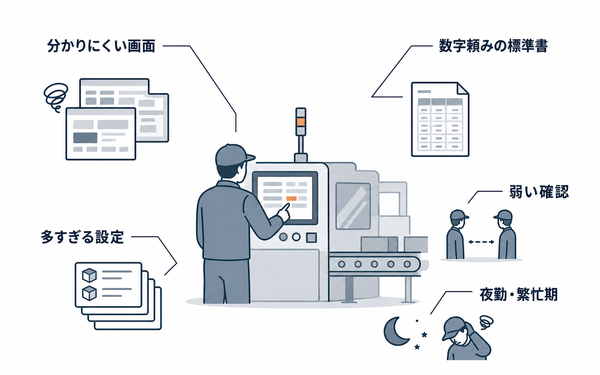 生産ラインで設定値誤入力が発生する要因