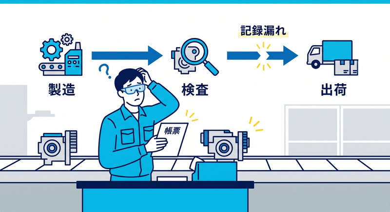 生産ラインでトレーサビリティ欠落が発生する要因